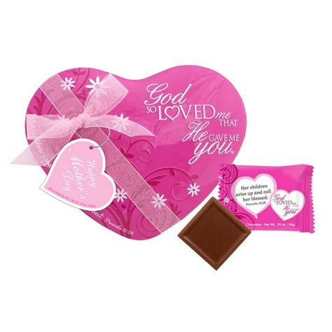 Scripture Candy God So Loved Me Mothers Day Heart Tin