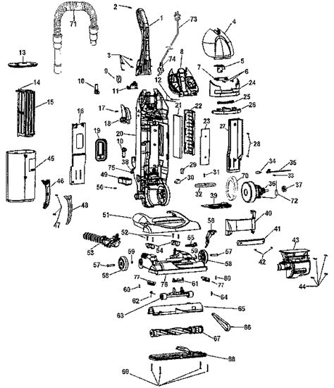 Schematic And Parts List For Hoover Model U5758 Vacuumsrus