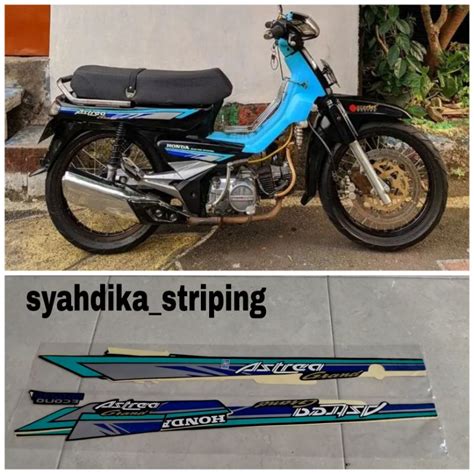 Jual STIKER STRIPING LIS BODY HONDA ASTREA GRAND BULUS 91 93 BIRU