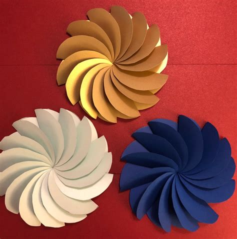 Diy Paper Circle Flowers Easy Craft Tutorial