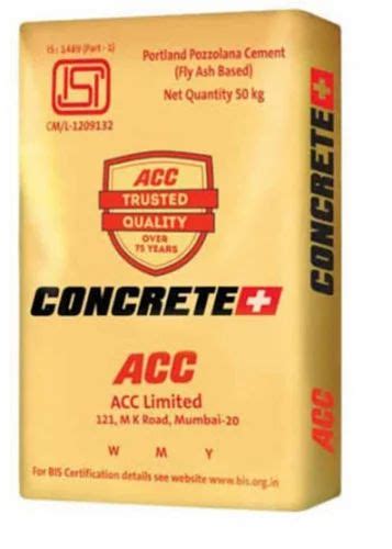 Packaging Size Kg Acc Concrete Cement In Agra Cement Grade Grade