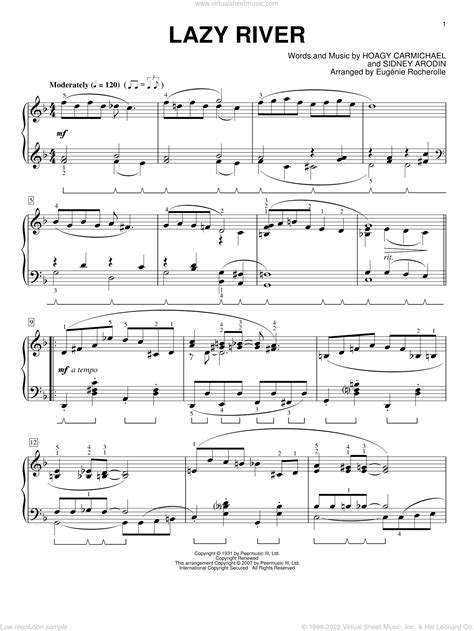 Rocherolle Lazy River Sheet Music For Piano Solo Pdf