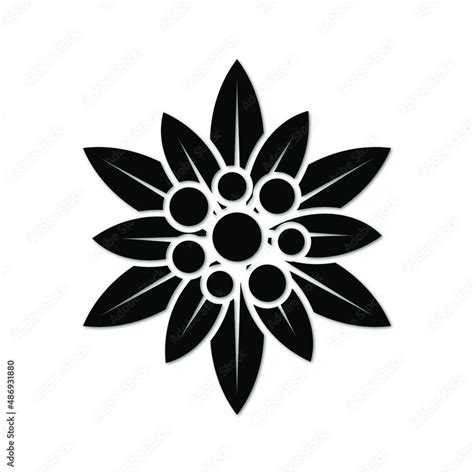 Edelweiss Icon Isolated Edelweiss Sign Vector Illustration Stock