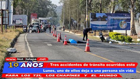 Tres Accidentes De Tránsito Ocurridos Este Lunes Uno De Ellos Deja A Una Persona Sin Vida