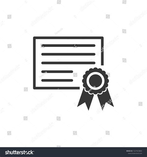 Certificate Icon Vector Illustration Certificate Symbol Stock Vector ...