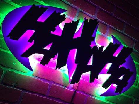 Comic Book Superhero Villain Batman Joker Hahaha Illuminated Led Neon