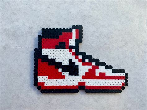 Perler Bead Jordans Fuse Bead Shoes Nike Etsy