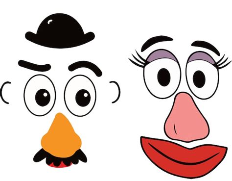 Mr And Mrs Potato Heads Vector Cut File For Cricut Etsy