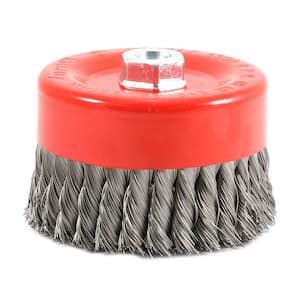 Forney 4 In X 5 8 In 11 Threaded Arbor Knotted Wire Cup Brush 72753