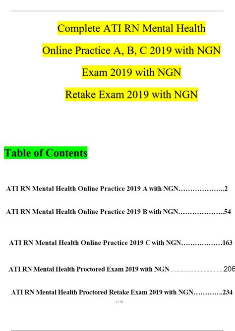 Complete Ngn Ati Rn Mental Health Online Practice A B C Ati Rn