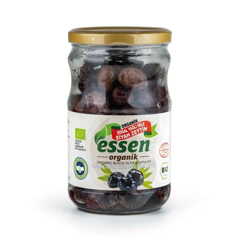 Organik Yağlı Sele Süper Siyah Zeytin İri Boy 660 cc 390 gr Essen