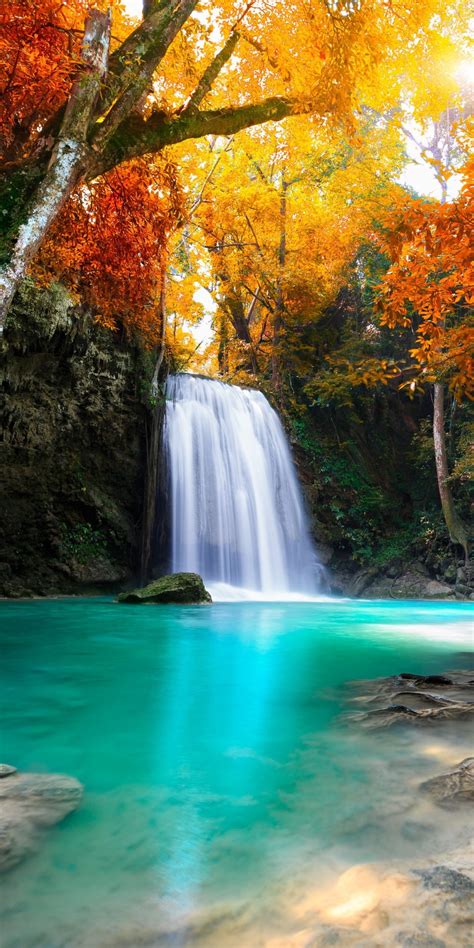 Autumn Waterfall - Mobile Abyss