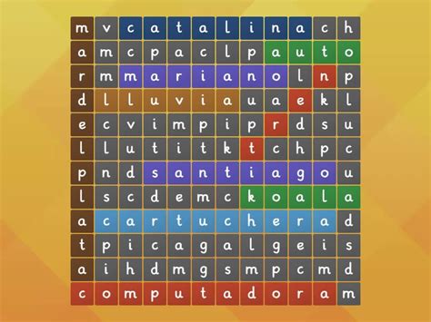 Sopa De Letras Sustantivos Comnes Y Propios Wordsearch