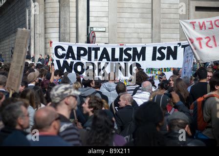 Capitalism Isn T Working Banner At The G20 Protest Outside The Bank Of