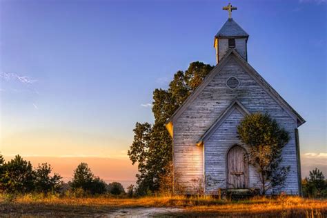 Portfolio Country Church At Sunrise Country Church Old Country