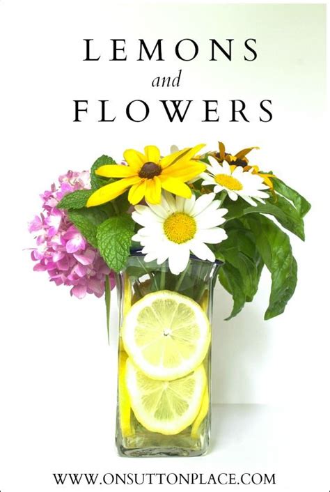 DIY Lemon Flower Arrangement - On Sutton Place | Lemon flowers, Flower ...