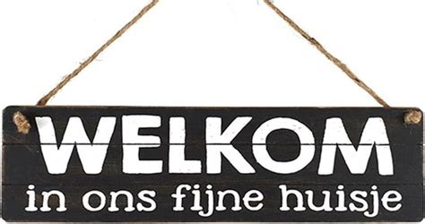 Tekstbord Welkom In Ons Fijne Huisje Samenwonen Huis Decoratie