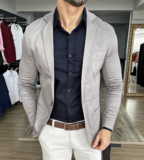 Topo Imagem Blazer Masculino Slim Cal A Jeans Br Thptnganamst