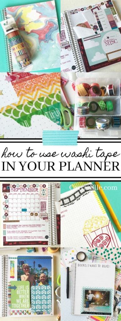 Washi Tape Planner Ideas - Carrie Elle