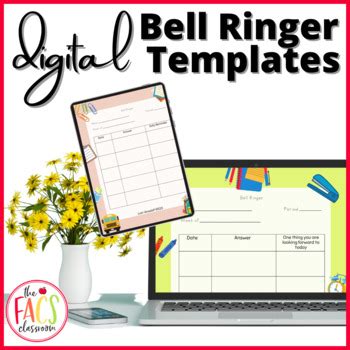 Weekly Digital Bell Ringer Warm Ups Template Tpt