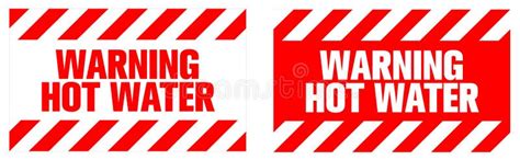 Warning Hot Water Sign Stock Vector Illustration Of Isolated