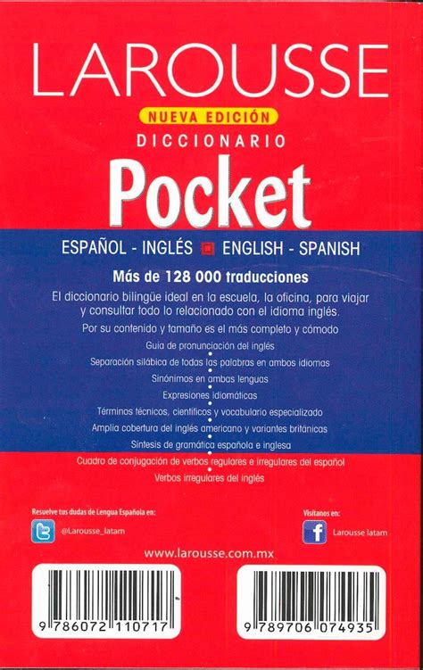 Diccionario Pocket Espa Ol Ingles English Spanish Larousse