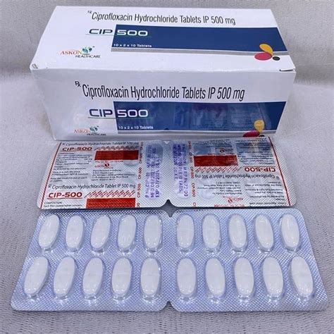 Ciprofloxacin Hydrochloride 500mg Tablets At Rs 338 Box Agrasen Nagar