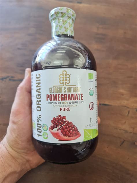 Organic Pomegranate Juice Cold Pressed 1l Georgias Natural The