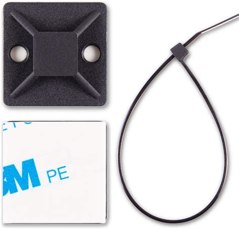 Amazon HS Cable Tie Mounts Self Adhesive With Screw Hole Zip Wire