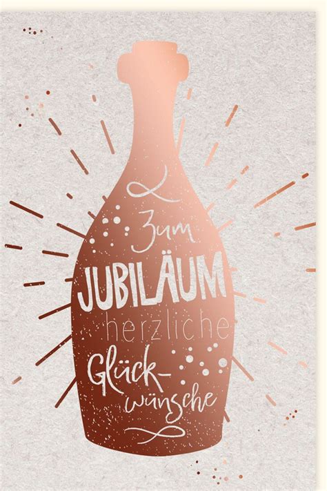 Karte Jubil Um Illustration Flasche Farbige Metallicfolie