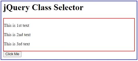 Jquery Class Selector With Examples Dot Net Tutorials