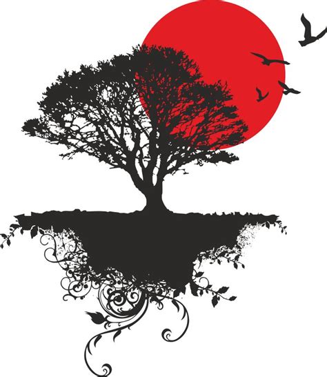 Japanese Tree Vector Art Free Vector cdr Download - 3axis.co | Graphic ...