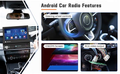 Hikity Android Autoradio Din Wireless Carplay Mit Zoll Ausfahrbarem