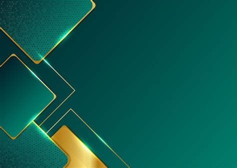 Modern Dark Green And Gold Abstract Background