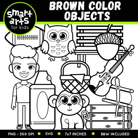 Brown Color Objects Clip Art - Educational Clip Arts and Bible Stories