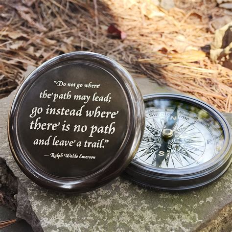 Emerson No Path Quote Compass Etsy