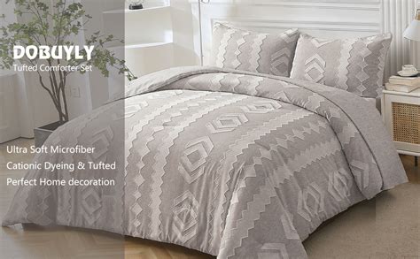 Amazon Dobuyly Boho Tufted Comforter Set Queen 3 Pieces Shabby