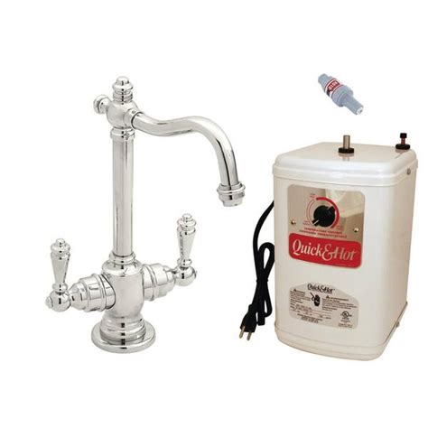 Westbrass 9 In Victorian 2 Handle Hot And Cold Water Dispenser Faucet With Instant Heating Tank