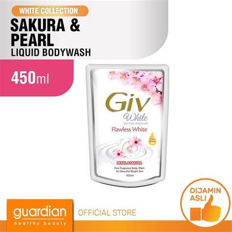 Jual Giv White Body Wash Sakura Pouch 450Ml Shopee Indonesia