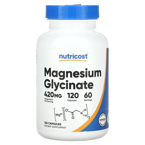 Nutricost Glicinato De Magnesio 210 Mg 120 Cápsulas