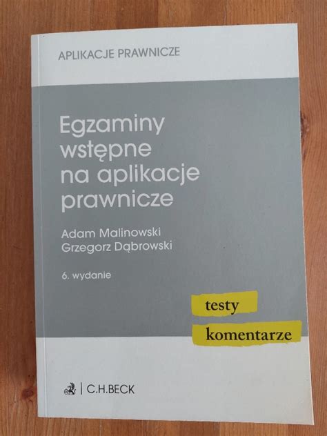 Książka Egzaminy wstępne na aplikacje prawnicze Gdynia Kup teraz na