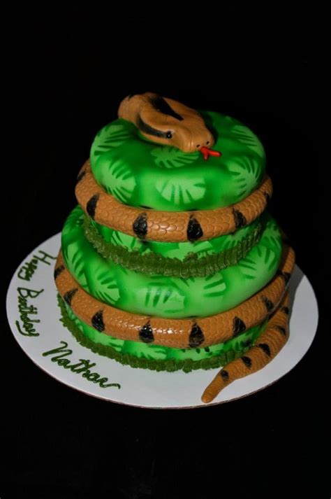 Snake Cake Snake Birthday Snake Cakes Animal Cakes