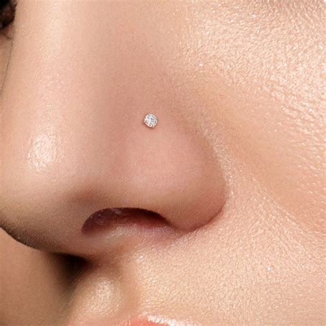 Tiny CZ Nose Bone Sparkle Diamond CZ Nose Stud 316L Surgical Steel