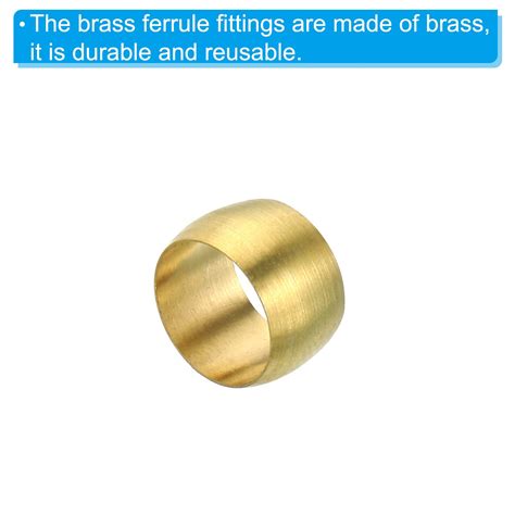 Snapklik PATIKIL 8mm Tube OD Brass Compression Sleeves Ferrules