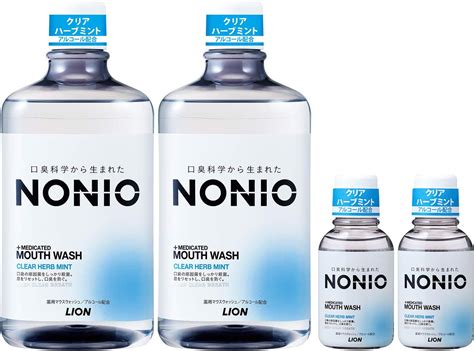 Nonio ノニオ マウスウォッシュ クリアハーブ 1000ml×1 詰め替え950ml×2 80ml×1 洗口液 ライオン 2021人気no1の