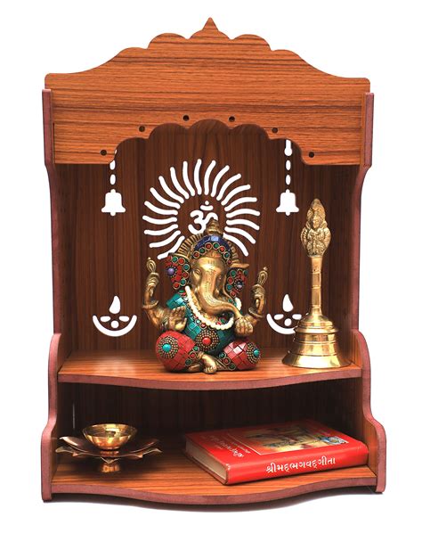 Buy Bhavya Art Beautiful MDF Wooden Temple Home Temple Pooja Mandir