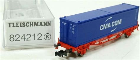 Fleischmann N Spur Achs Container Tragwagen Cma Modellbahn N Tz