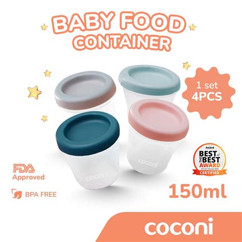 Jual COCONI Air Tight Baby Food Container Set Wadah MPASI PP Bayi