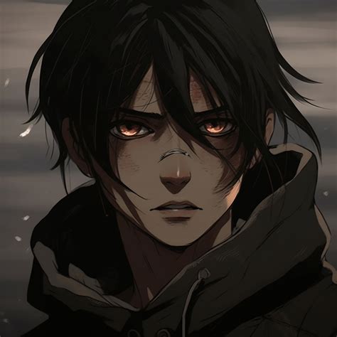 Half Lit Face Of Eren Yeager Anime Focused Dark Aesthetic Pfp Image