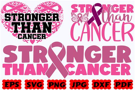 Stronger Than Cancer SVG Graphic By DigitalDesignsSVGBundle Creative